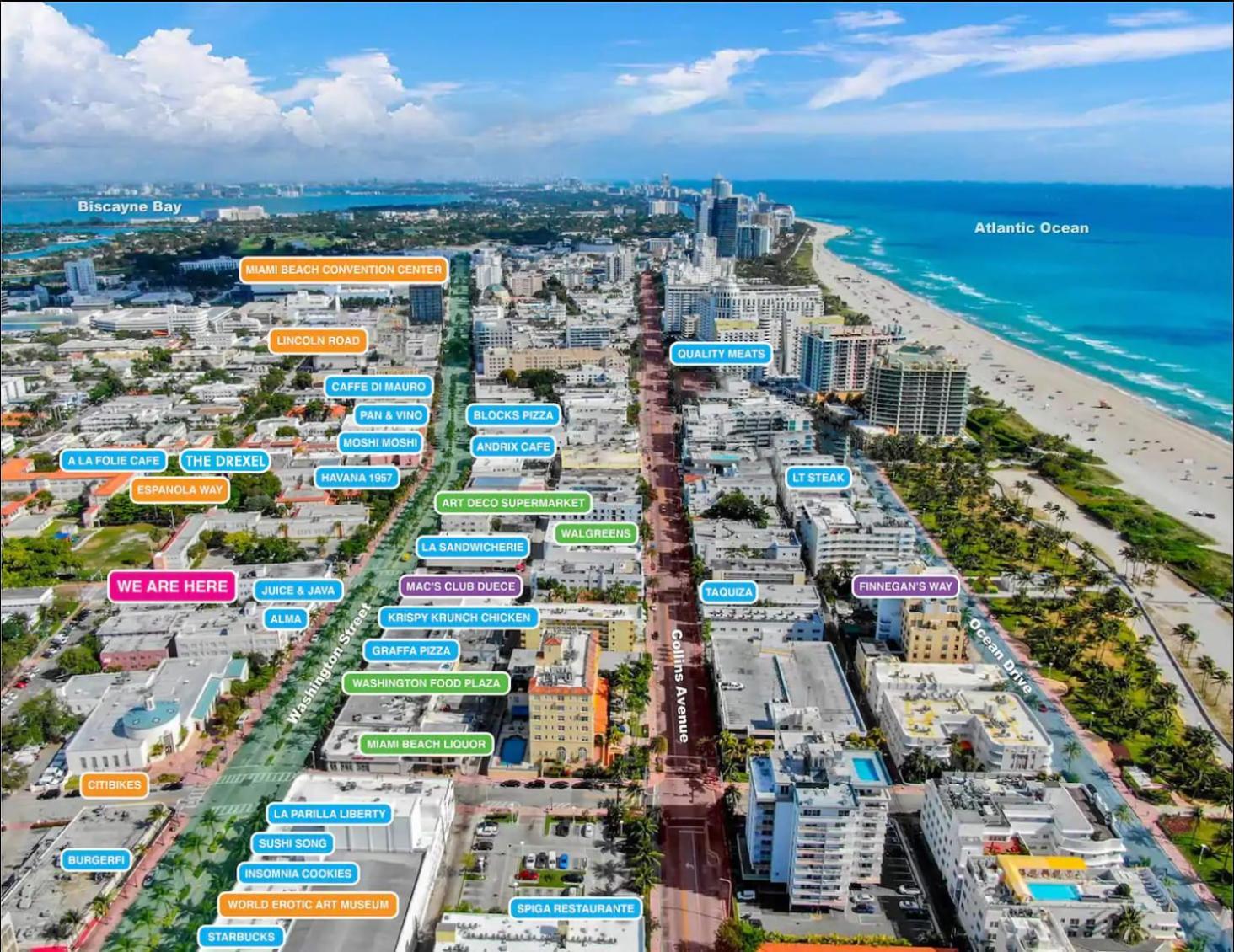 2 Bedroom Apartment 3 Minute Walk To South Beach & Ocean Drive Miami Beach Eksteriør billede